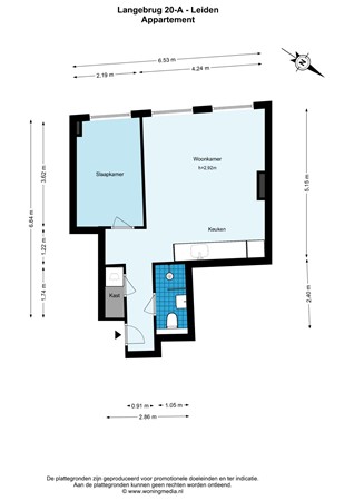 Floorplan - Langebrug 20A, 2311 TL Leiden